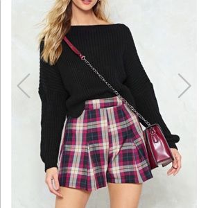 Plaid skort